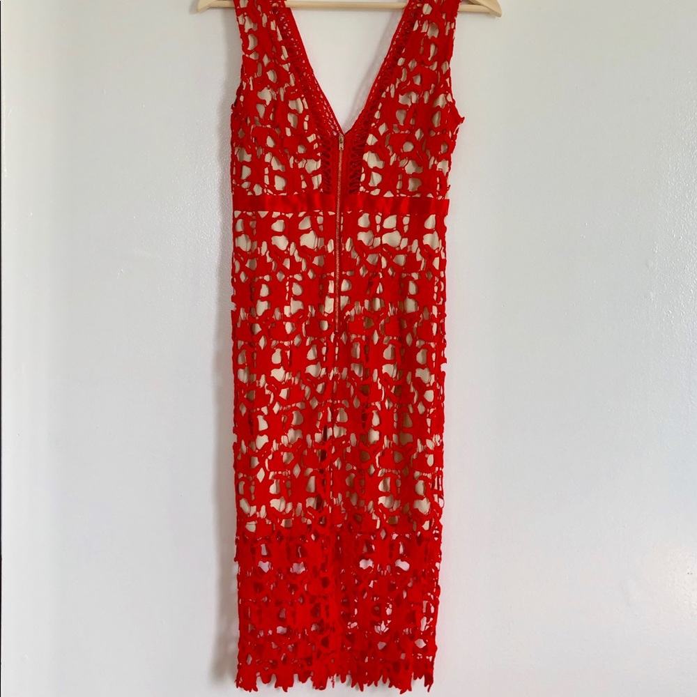 Red Lace Dress - Picture 2 of 5